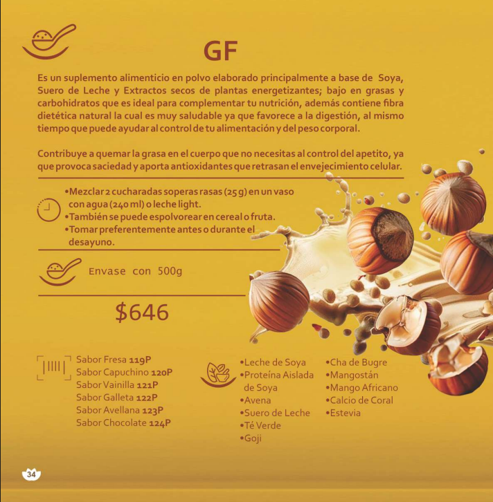 GF en Polvo - Sabor Fresa